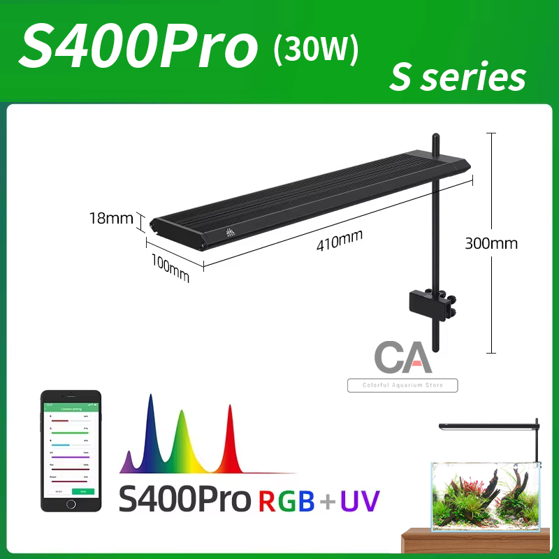 Aquarium Moss - WEEK AQUA S Series RGB+UV ไฟตู้ปลาแบบสเปกตรัมเต็มรูปแบบ