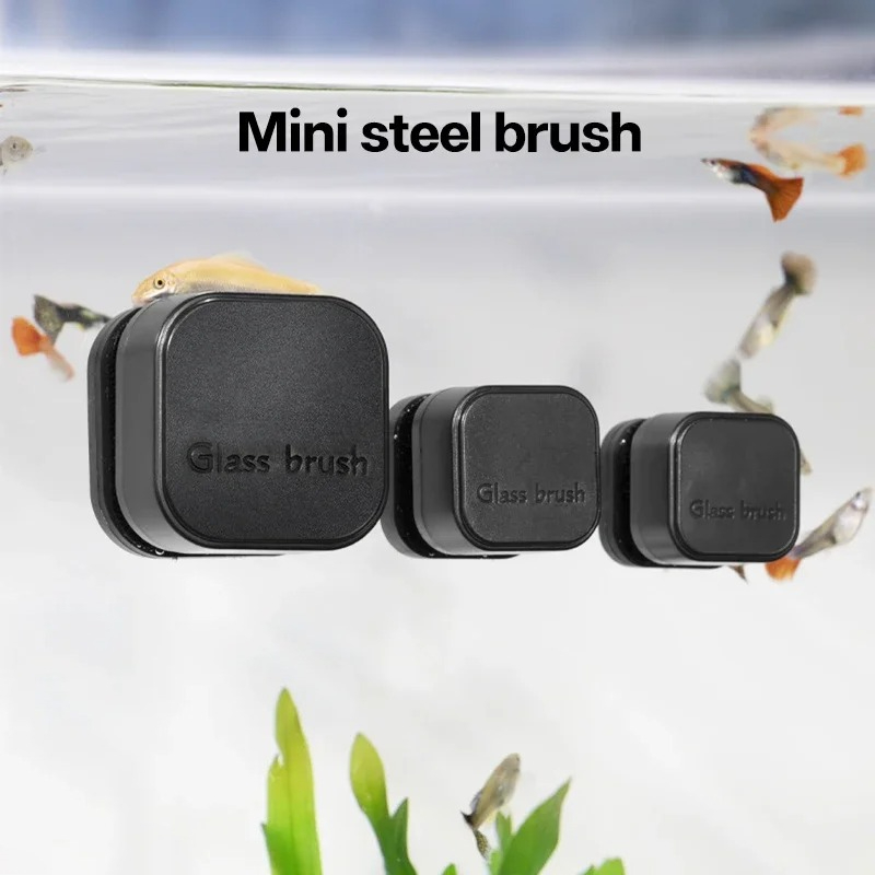 Planted Aquarium Cleaning - มินิสแควร์แปรงแม่เหล็ก Aquarium Glass Cleaner Scratch-Resistant Glass