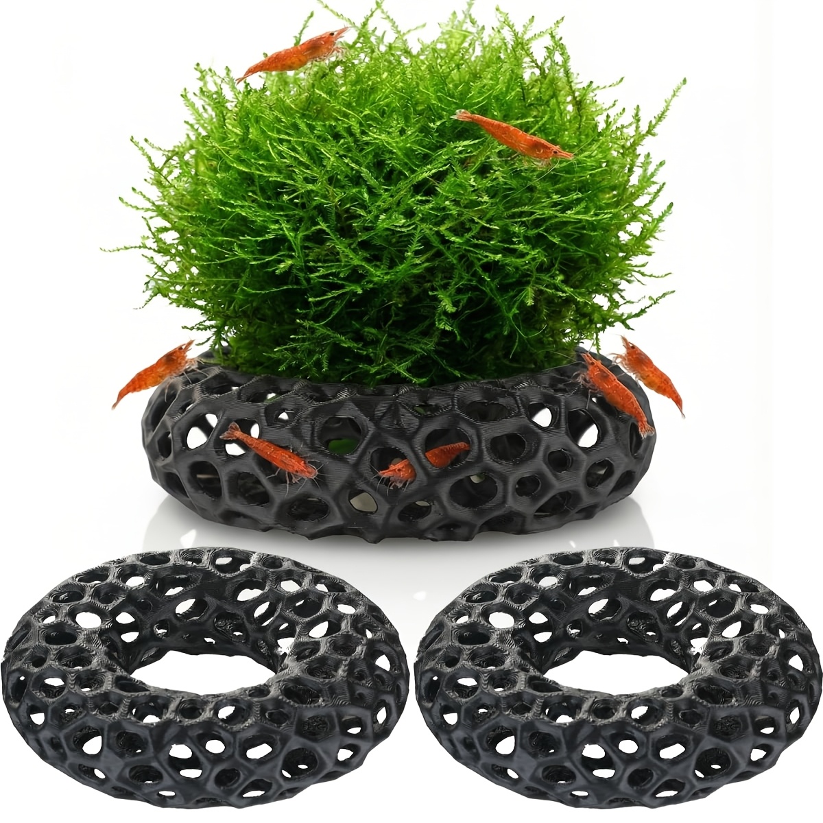 Aquarium Driftwood - 1 ชิ้น บ้านหลบภัยสำหรับปลาและกุ้งแบบพิมพ์ 3 มิติ ตกแต่งตู้ปลา