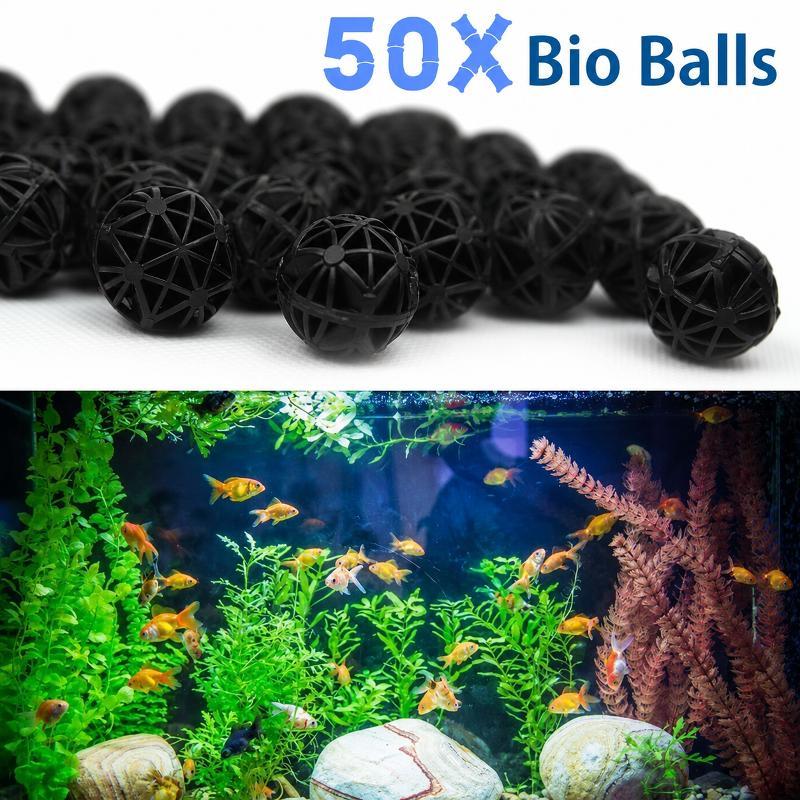 Aquarium Fertilizer - ชุดอุปกรณ์กรองน้ำชีวเคมีสำหรับตู้ปลา 50 ชิ้น ขนาด 16 มม.