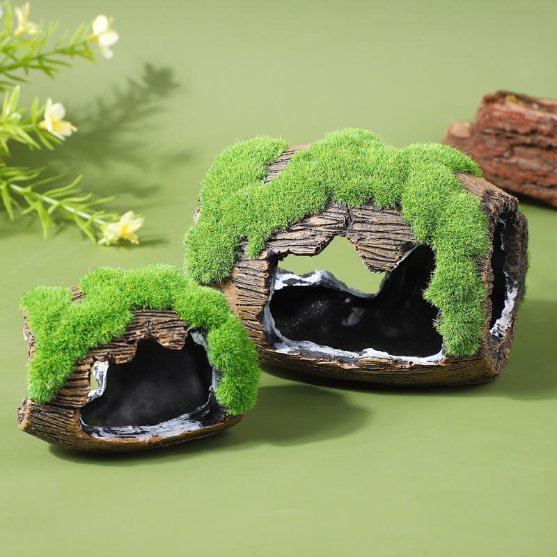 Aquarium Driftwood - อุปกรณ์ตกแต่งตู้ปลา รูปแบบถ้ำซ่อนสำหรับปลา วัสดุเรซิ่น ของตกแต่งตู้ปลา ของประดับตกแต่งตู้ปลา