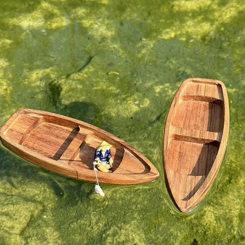 Aquarium Driftwood - Handmade ไม้เรือ Mini ลอยเรือ Fisherman Cat