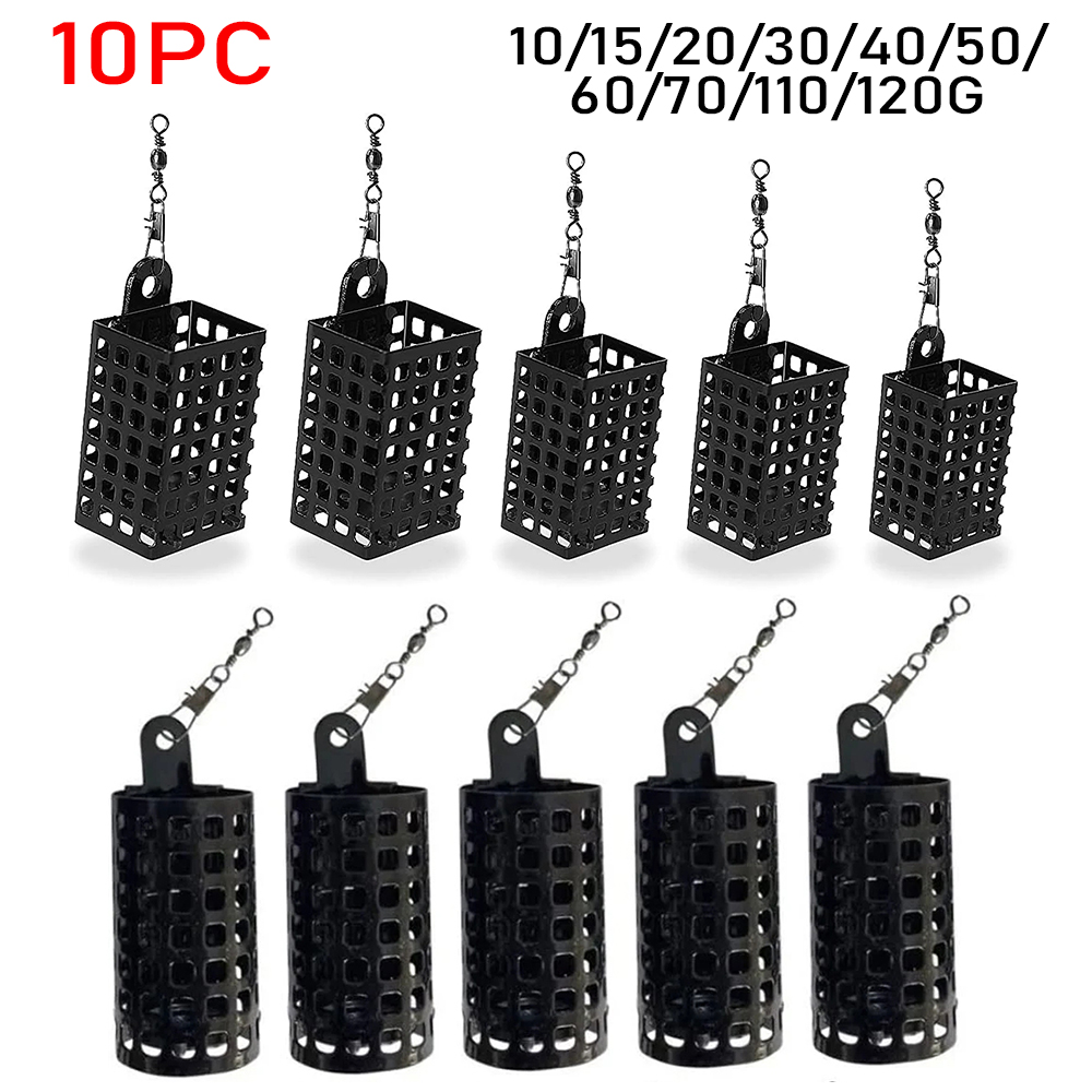 Aquarium Fertilizer - 10PCS Fishing Tackle Feeder CAGE สแตนเลส