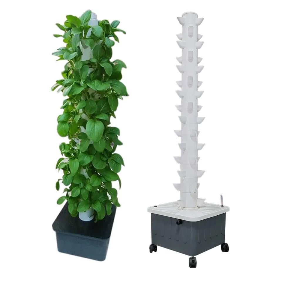 Planted Tank - หอปลูกพืชแนวตั้งแบบไฮโดรโปนิกส์และแอโรโปนิกส์ สำหรับสมุนไพร ผลไม้ และผัก 15 ชั้น