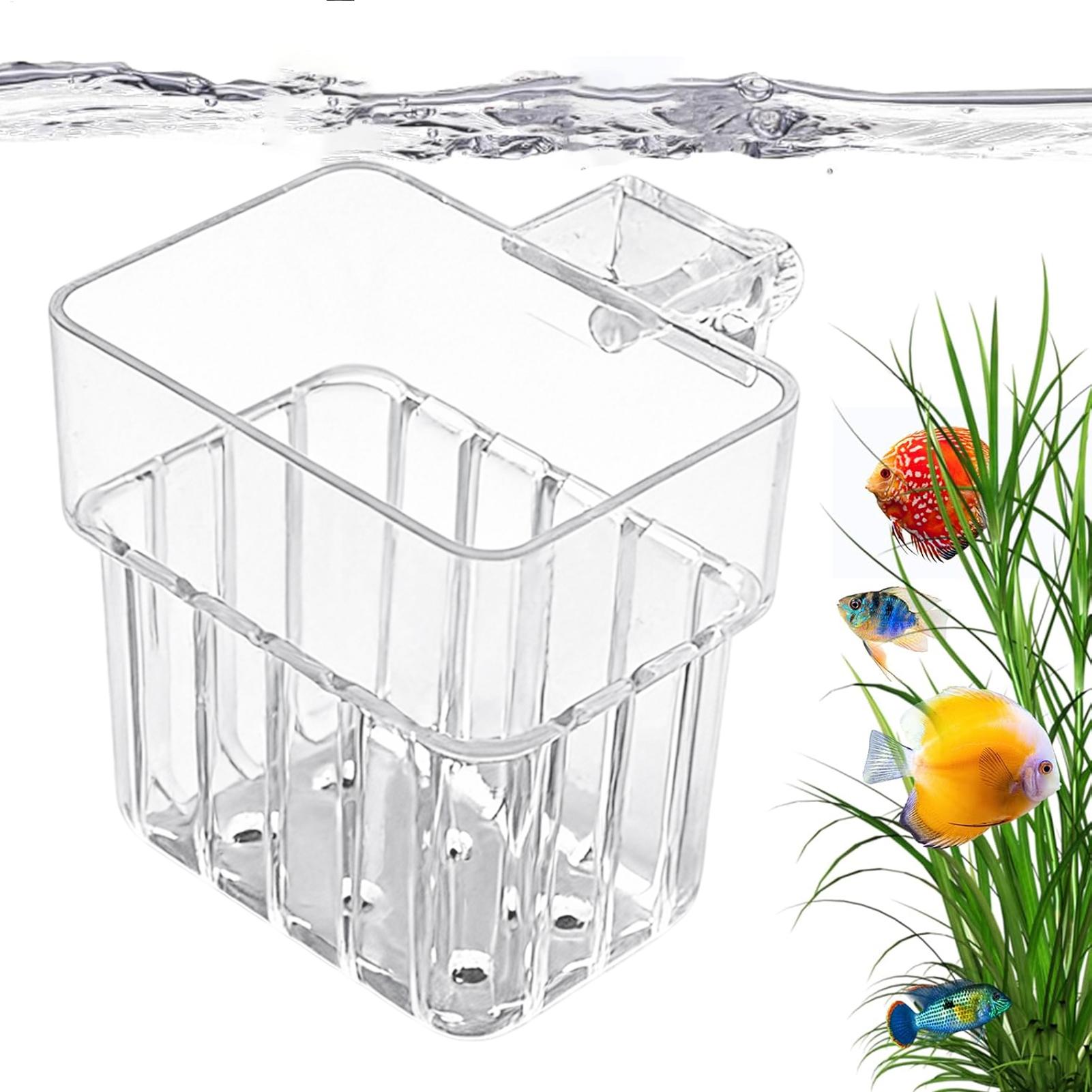 Plant Aquarium Pot - กระถางแขวนใสสำหรับตู้ปลา ที่แขวนต้นไม้น้ำ ตัวยึดต้นไม้น้ำ ติดตั้งง่ายและมั่นคงสำหรับตู้ปลา
