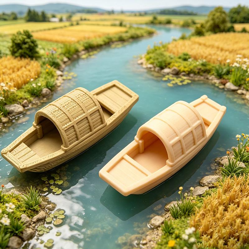 Aquarium Moss - 【S】โมเดลเรือจำลองขนาดเล็ก ของตกแต่งไมโครแลนด์สเคป สำหรับตู้ปลา บอนไซ น้ำพุ ตกแต่งตู้ปลา