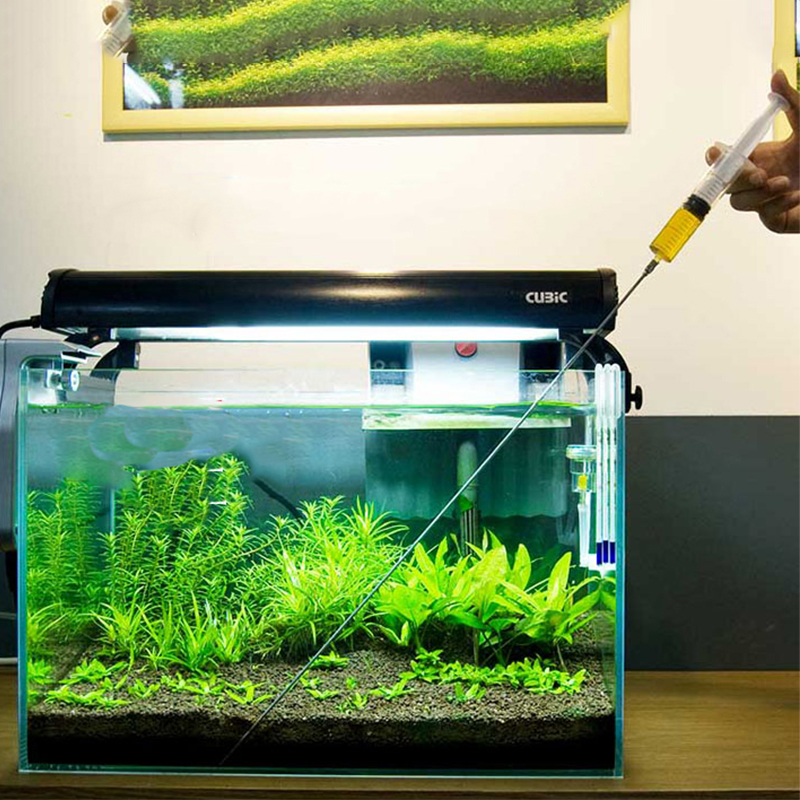 Aquarium Fertilizer - 30ซม.50ซม.พืช Growth Heathy ปุ๋ยของเหลวเข็มฉีดยาถังปลาหัวฉีดสำหรับหญ้าถัง Aquarium เครื่องมือ