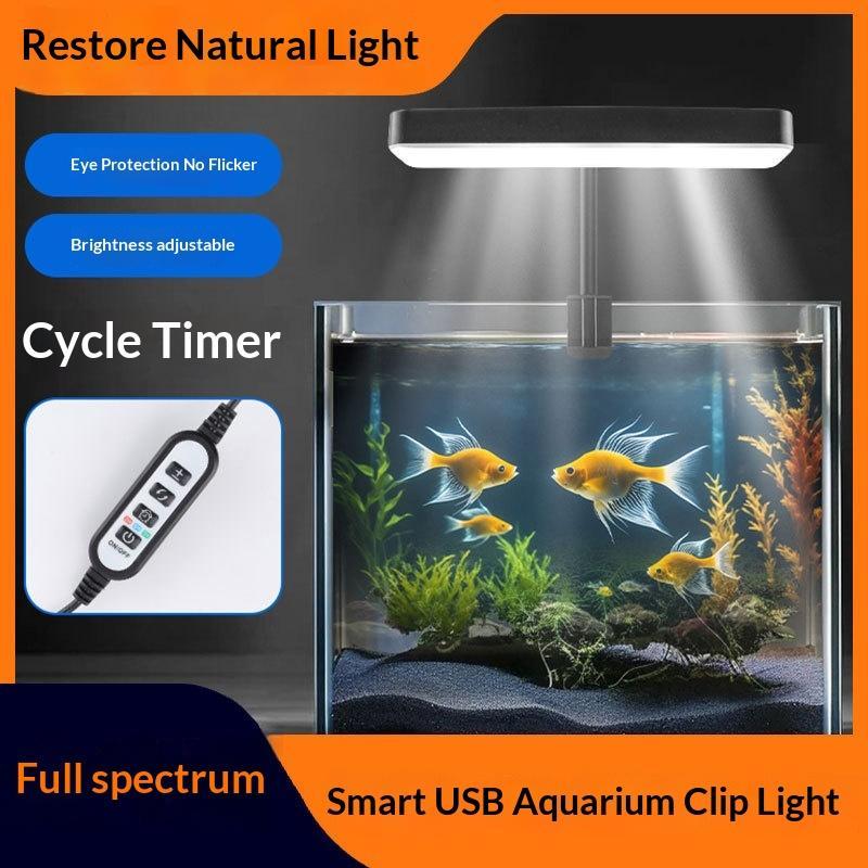 Aquarium Plant Light - ไฟ LED สำหรับตู้ปลาแบบสเปกตรัมเต็ม ปรับได้ 360 องศา