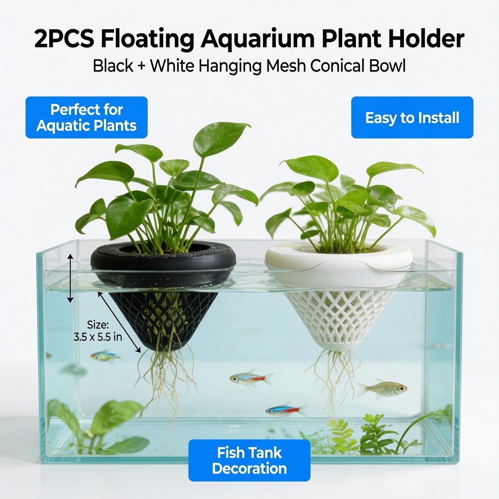 ที่วางต้นไม้ในตู้ปลาแบบลอยน้ำ  - Plant Aquarium Pot บทวิจารณ์และราคา