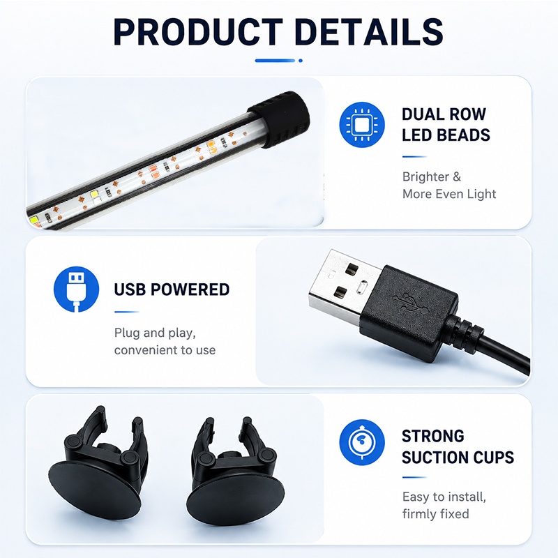 ไฟ LED แถบสำหรับตู้ปลา แบบ USB - Aquarium Plant Substrate บทวิจารณ์และราคา
