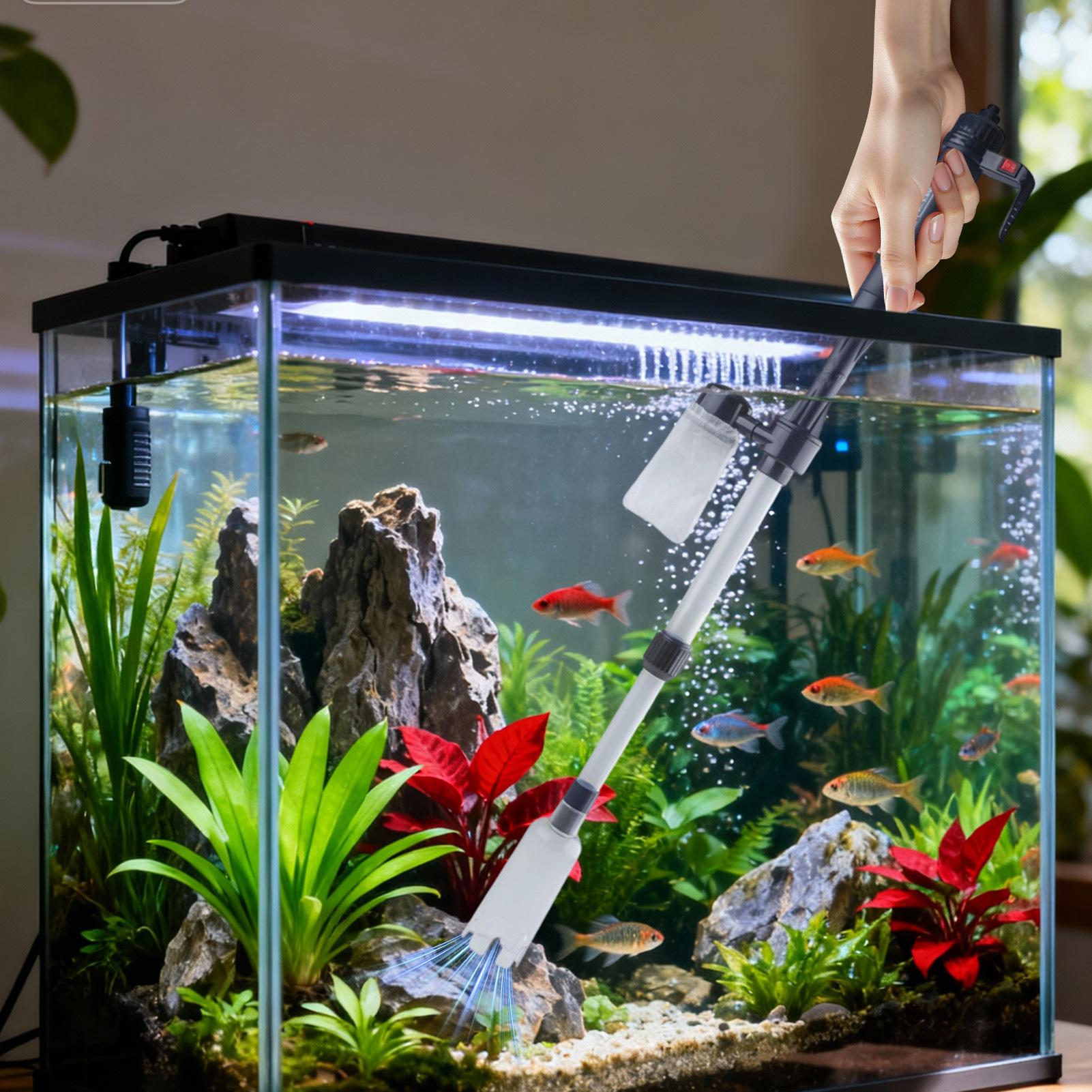 เครื่องดูดฝุ่นกรวดตู้ปลาแบบปรั - Planted Aquarium Cleaning บทวิจารณ์และราคา