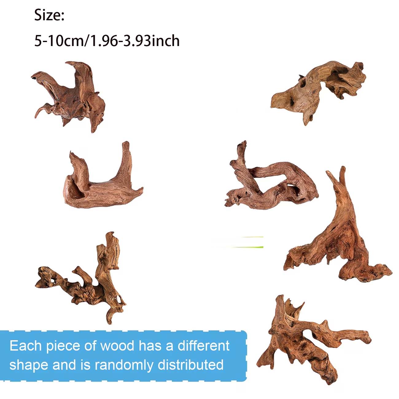 ไม้ลอยน้ำธรรมชาติขนาด 5-10 ซม. - Aquarium Driftwood บทวิจารณ์และราคา