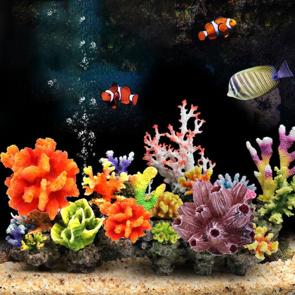 สีสัน 1PC เหมือนจริงการจําลองป - Aquarium Plant Substrate บทวิจารณ์และราคา